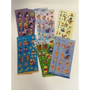 Vintage Disney Winnie The Pooh Sticker Lot 90s Hallmark Scrapbook Stickers